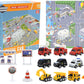 🔥Promozione a tempo limitato 50% DI SCONTO!!!🚗Calendario dell'Avvento per bambini: set di veicoli da cantiere in lega