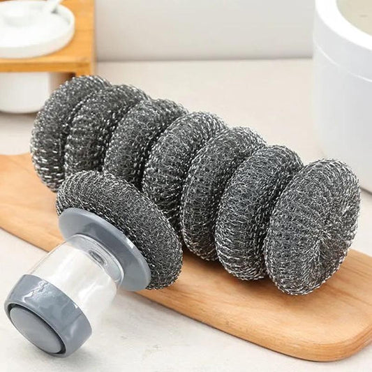 ✨Spazzola da cucina con dispenser di sapone integrato | Pulizia senza sporcare!