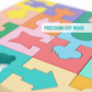Puzzle di abbinamento di forme geometriche in legno per bambini piccoli