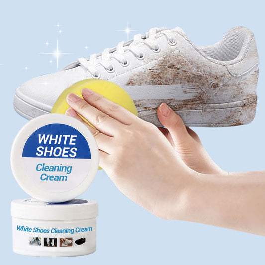 Crema detergente per scarpe bianche
