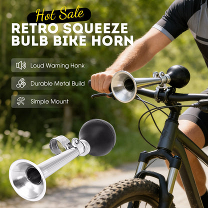 Clacson per bicicletta con lampadina a pressione retrò