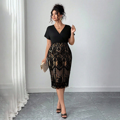 Abito casual da donna con scollo a V