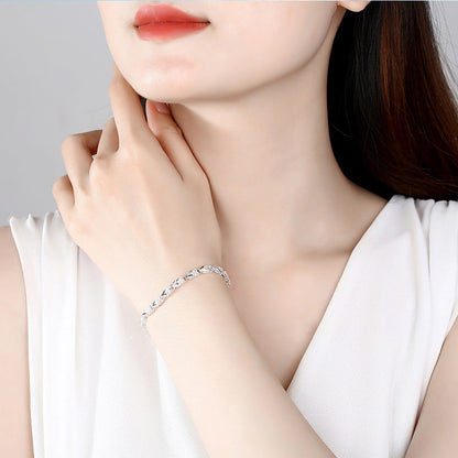 Braccialetto Elegante con Quadrifoglio Luccicante