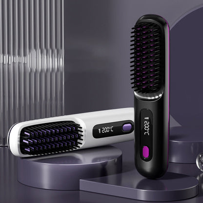 📢📢50% di sconto! Pettine lisciante senza fili in ceramica – Liscia, lucida e modella in 3,5 minuti! ⚡✨