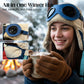 Pacchetto convenienza: Cappello termico invernale da esterno per bambini con paraorecchie e maschera + guanti