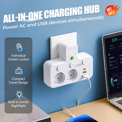 Presa multipla intelligente con porte USB