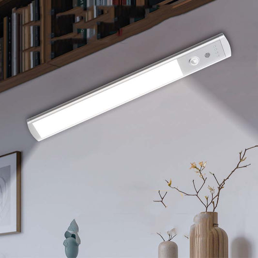 Barra luminosa con sensore di movimento magnetico e indicatore della batteria