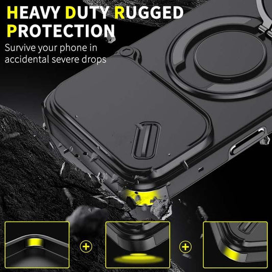 🔥Sconto del 50% e offerta speciale🔥 Custodia magnetica con anello di supporto per iPhone. Protezione militare con airbag