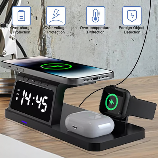 🥳OFFERTA SPECIALE 2026🥳Stazione di ricarica wireless rapida 7 in 1 con orologio
