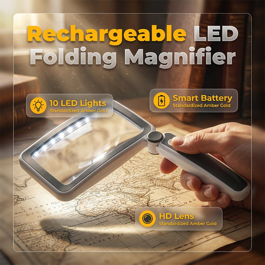Lente d'ingrandimento pieghevole e portatile con illuminazione 🔍💡📖✨