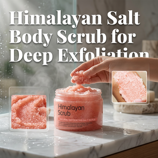 Scrub corpo al sale dell'Himalaya per un'esfoliazione profonda