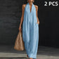 Sleeveless V-Neck Casual Jumpsuit with Pockets