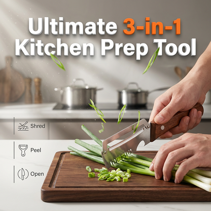 ⏰🔥 OFFERTA LIMITATA: -50%! 🥒 Pelapatate e Taglia-erba cipollina 3-in-1 – Veloce, efficiente ed essenziale per la tua cucina ✨🍴