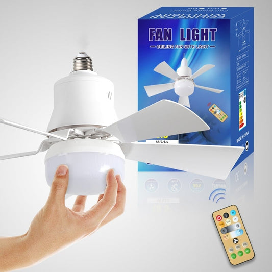 Ventilatore da soffitto e lampada 2 in 1 portatile con telecomando