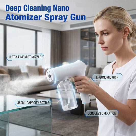 🥳OFFERTA SPECIALE 2026🥳💞OLTRE 50.000 ESEMPLARI VENDUTI!🚗🏠 SCONTO DEL 50%! Pistola a spruzzo nano senza fili – Nebulizzazione regolabile, senza il fastidio dei cavi. Perfetta per la disinfezione e la spolveratura. Un must per le pulizie! 🔫🌿