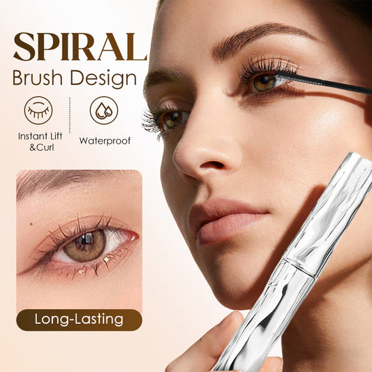 Mascara Waterproof con Scovolino a Spirale per una Curvatura a Lunga Durata
