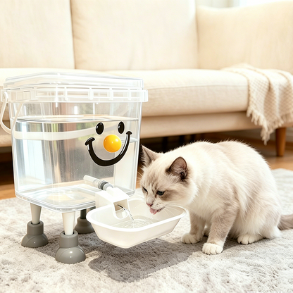 🐾✨ Distributore d’Acqua per Animali ad Alta Capacità – 3L & 5L, Sistema a Gravità Senza Elettricità, Serbatoio Trasparente, Facile da Pulire 💧🐶🐱