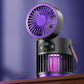 Ventilatore portatile ricaricabile con luce UV antizanzare