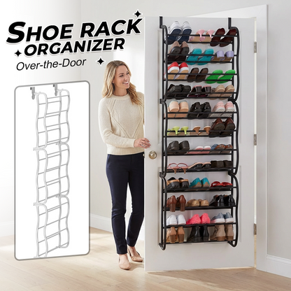 🤯 Hai scarpe ovunque? Questo portascarpe da porta ne tiene fino a 24 paia, senza buchi nel muro! Prova ora! 👟🚪
