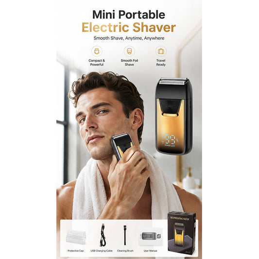 Mini rasoio elettrico portatile con display a LED
