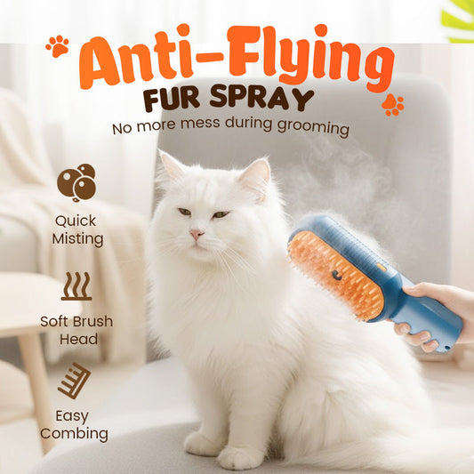 Pettine massaggiante spray ricaricabile per animali domestici
