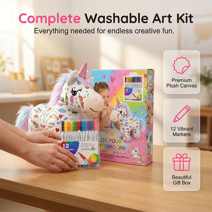 Kit fai da te per colorare un unicorno di peluche