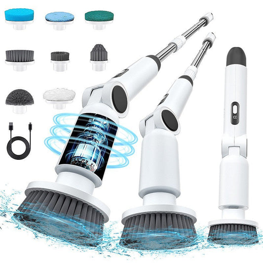 Spazzola elettrica multifunzionale impermeabile 9 in 1 ad alta potenza per cucina e bagno