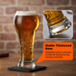 Bicchiere da birra con rilievi decorativi di grande capacità