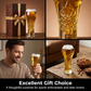 Bicchiere da birra con rilievi decorativi di grande capacità