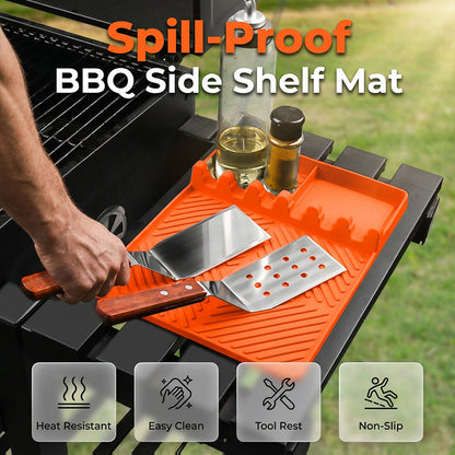 🔥🍖 Tappetino in silicone per ripiano laterale del barbecue 🍔✨