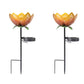 Solar Iron Lotus Garden Stake Light