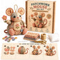 Kit da cucito artigianale con topolino di peluche in stile vintage
