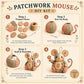 Kit da cucito artigianale con topolino di peluche in stile vintage