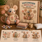 Kit da cucito artigianale con topolino di peluche in stile vintage