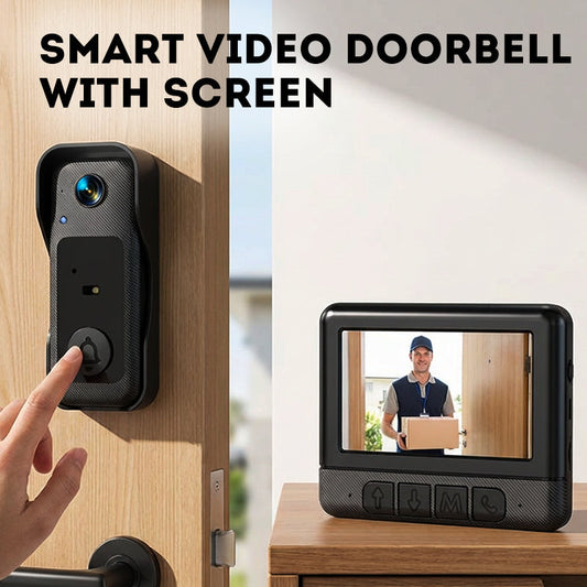 📹 SCONTO DEL 50% ORA! 🏆 Videocitofono intelligente wireless con schermo – HD 1080P, audio bidirezionale, rilevamento del movimento e visione notturna – Facile installazione, perfetto per la sicurezza domestica 🔔📱✨