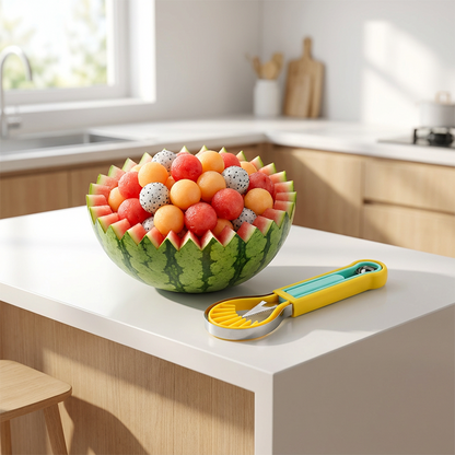 -50% Solo Oggi 🍉✨ Set 3 in 1 per Palline di Melone e Intaglio