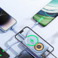 🔋✨ Power Bank Magnetico 10000mAh con Supporto & Cavo – Ricarica Wireless 15W, Cavi Integrati Lightning/Type-C/Micro USB, Supporto Pieghevole – 4 Colori