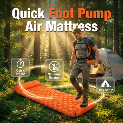 🛍️ Sconto del 50% – Comodo materassino gonfiabile da campeggio con pompa manuale – leggero, isolante e versatile per tenda e camper 🏕️