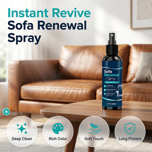 🥳SALDI IMPERDIBILI 2026🥳💞OLTRE 50.000 VENDUTI!🧴🛡️ SCONTO DEL 50%! Spray Rinnovatore per Divani – Condiziona e ammorbidisce in profondità, previene le crepe. Crea uno scudo invisibile contro schizzi e macchie. Funziona su divani, poltrone e pouf! 🌟✨