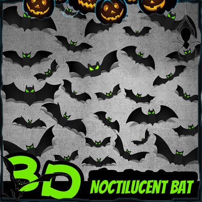 🦇 Sconto del 50% 🎃 Set di adesivi decorativi 3D a forma di pipistrello per Halloween