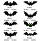 🦇 Sconto del 50% 🎃 Set di adesivi decorativi 3D a forma di pipistrello per Halloween