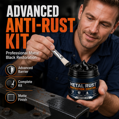 🥳2026 GRANDE OFFERTA🥳💞🔧🏠  Pasta Riparatrice Nera Antiruggine per Metallo – Ripristina Cancelli, Ringhiere e Attrezzi Arrugginiti🛡️✨