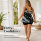 🏖️Saldi Estivi 50% OFF💐Costume da Bagno Due Pezzi Tankini Taglie Forti con Pantaloncini da Nuoto per Donna