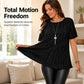 Camicetta Plus Size a Pieghe Valorizzante
