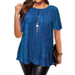 Camicetta Plus Size a Pieghe Valorizzante