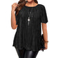 Camicetta Plus Size a Pieghe Valorizzante