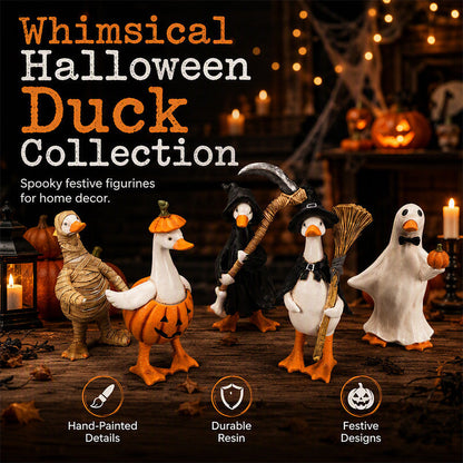 🎃 DECORAZIONI DI HALLOWEEN NOIOSE?🎃 Set di paperelle spettrali – Dipinte a mano, 5 personaggi, resistenti alle intemperie – Per mensole, scrivanie e spazi esterni! 🦇