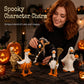 🎃 DECORAZIONI DI HALLOWEEN NOIOSE?🎃 Set di paperelle spettrali – Dipinte a mano, 5 personaggi, resistenti alle intemperie – Per mensole, scrivanie e spazi esterni! 🦇