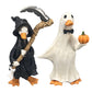 🎃 DECORAZIONI DI HALLOWEEN NOIOSE?🎃 Set di paperelle spettrali – Dipinte a mano, 5 personaggi, resistenti alle intemperie – Per mensole, scrivanie e spazi esterni! 🦇