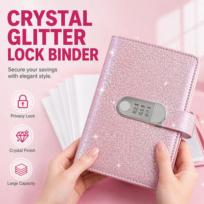 Raccoglitore per budget con lucchetto a password glitterato